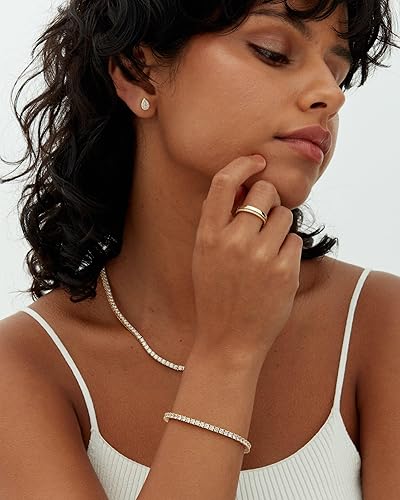 Federica | Bracciale Tennis Dorato