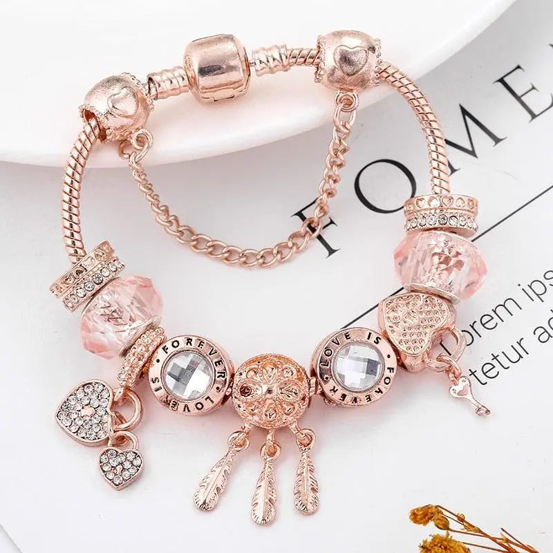 Camilla | Bracciale Charm Acchiappasogni Oro Rosa