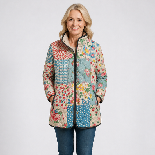 Gilda | Giacca Trapuntata Patchwork Multicolore - Nora Valtieri