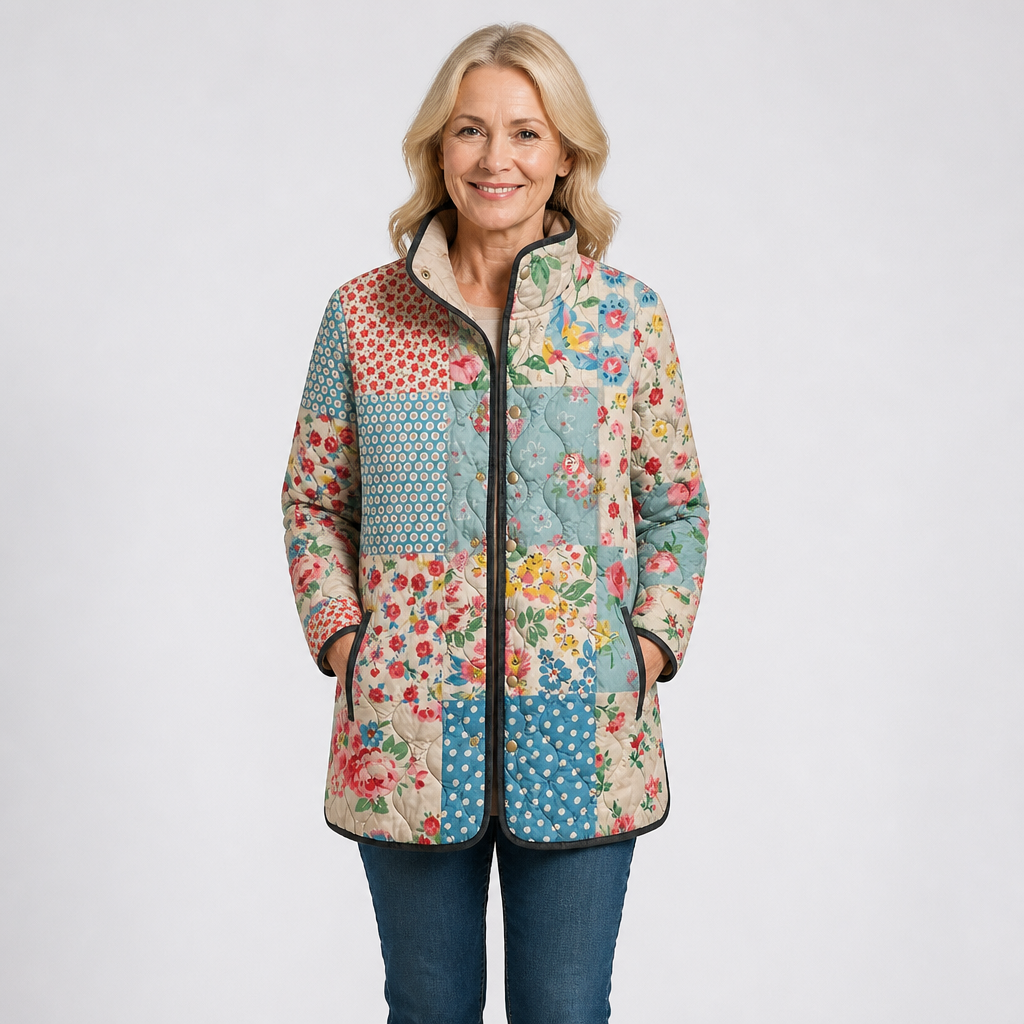 Gilda | Giacca Trapuntata Patchwork Multicolore - Nora Valtieri