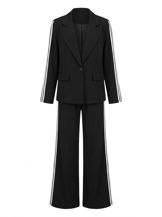 Graziella - Completo giacca e pantalone Nero, fronte