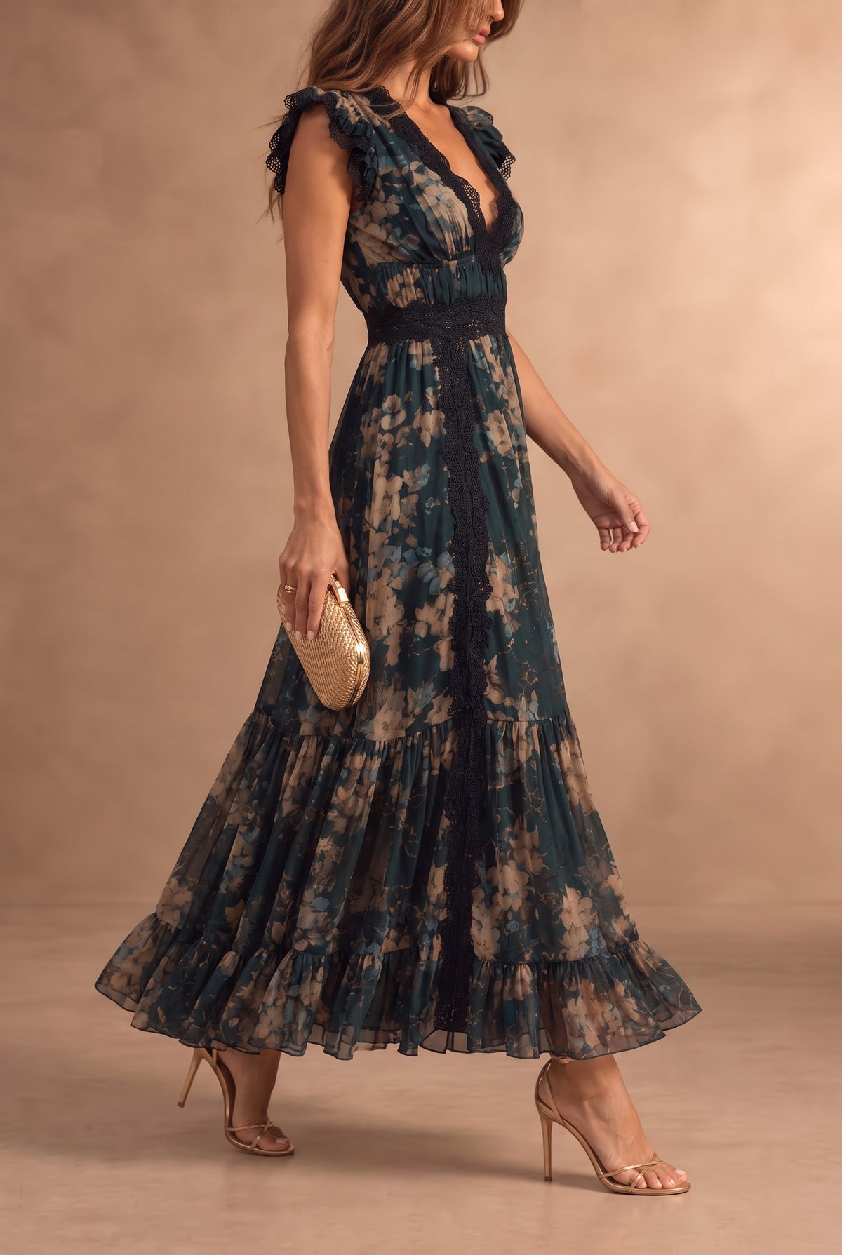 Veronica | Abito Lungo in Chiffon