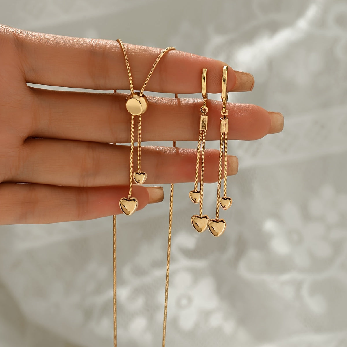 Ginevra | Set Collana Cuore e Orecchini