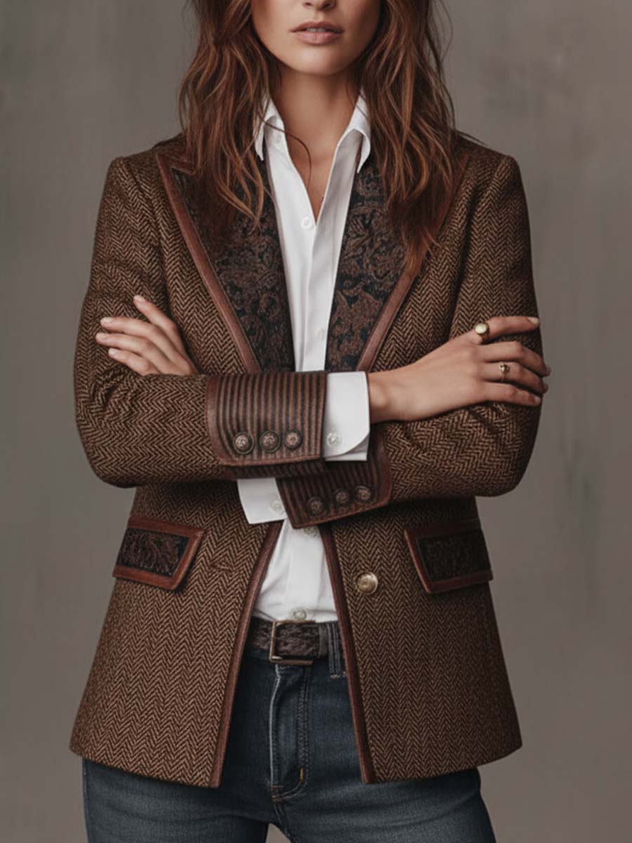 Adriana | Blazer Spigato con Inserti Decorati - Nora Valtieri