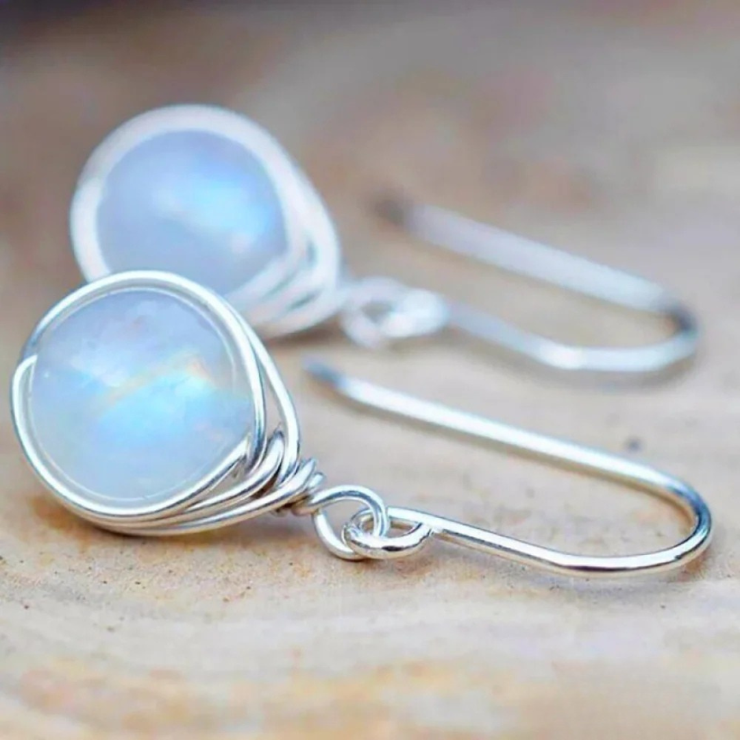 Céleste™ | Boucles d'Oreilles Pierre de Lune Intemporelles