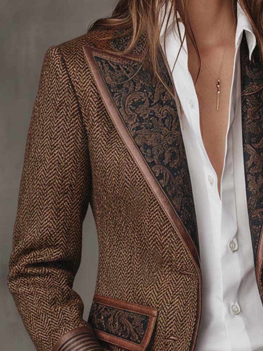 Adriana | Blazer Spigato con Inserti Decorati - Nora Valtieri