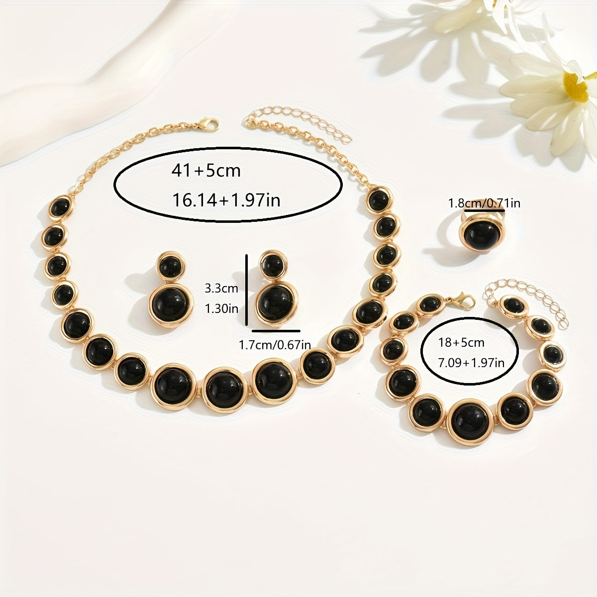 Ginette™ | Set Bijoux Rétro 4 Pièces