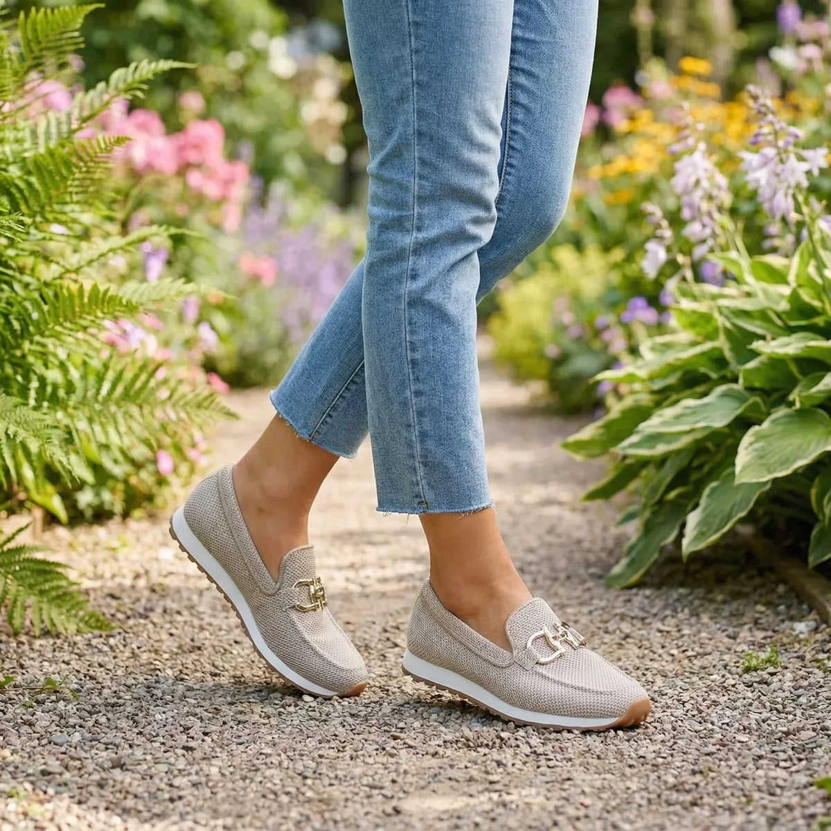 Raffaella | Slip-On Sportive con Morsetto Dorato