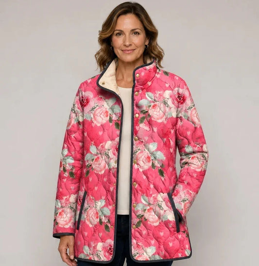 Grazia | Giacca Trapuntata Rosa a Rose - Nora Valtieri