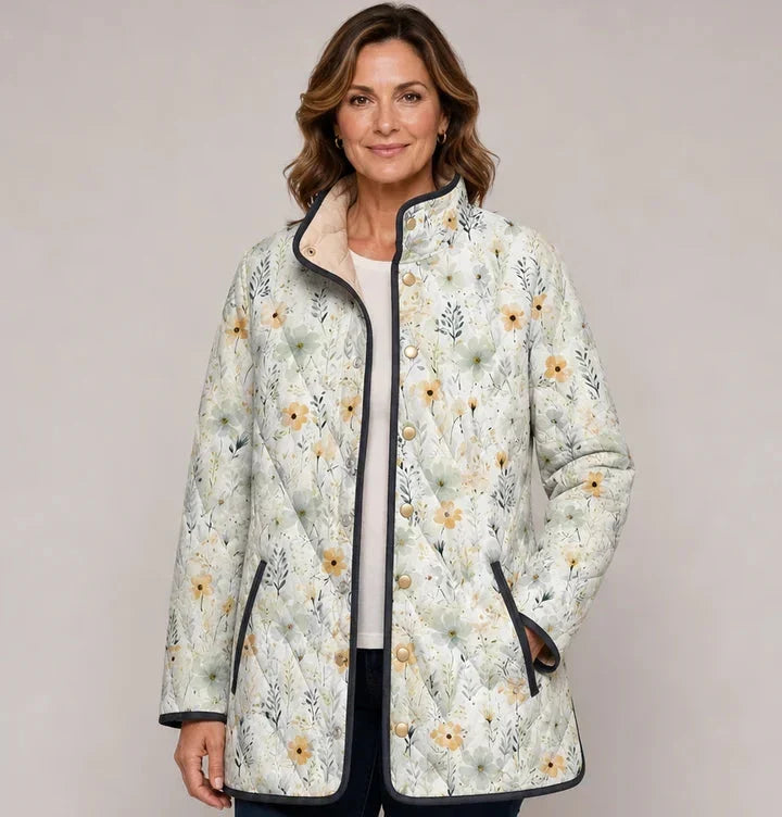 Carolina | Giacca Trapuntata a Fiori Delicati - Nora Valtieri