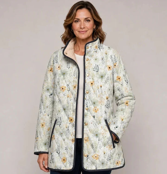 Carolina | Giacca Trapuntata a Fiori Delicati - Nora Valtieri