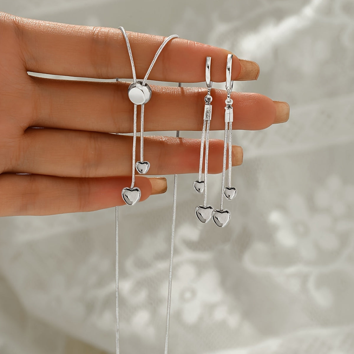 Ginevra | Set Collana Cuore e Orecchini