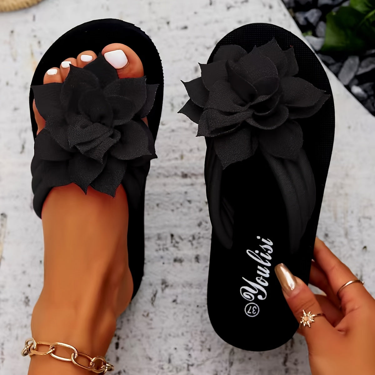 Ottavia | Sandali con Fiore Eleganti