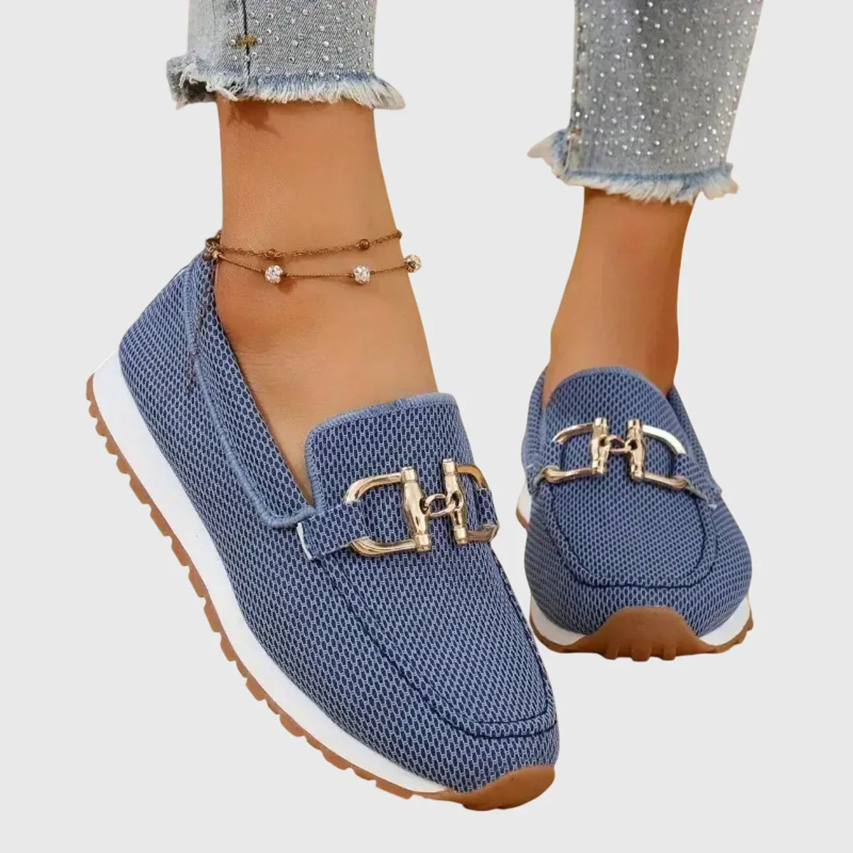 Raffaella | Slip-On Sportive con Morsetto Dorato