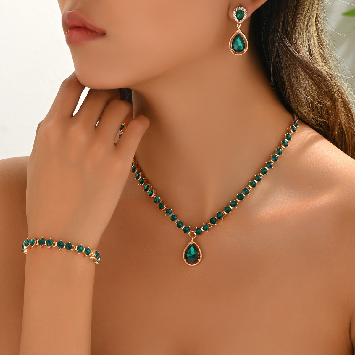Fantine™ | Set Bijoux Cristal Géométrique Élégant