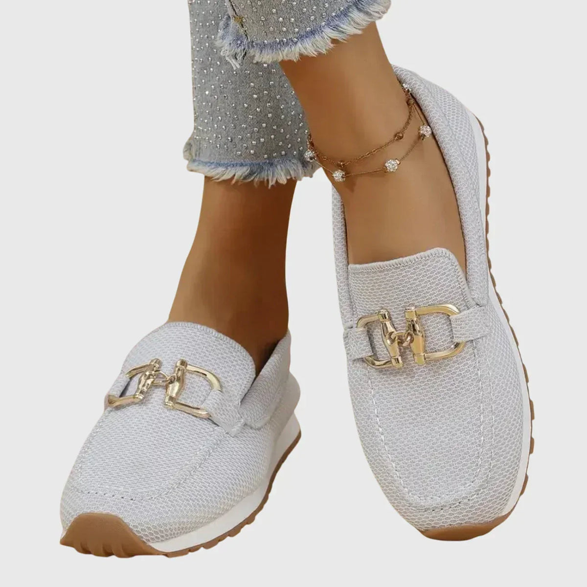 Raffaella | Slip-On Sportive con Morsetto Dorato