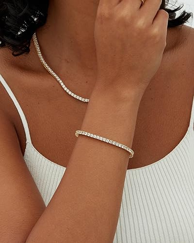 Federica | Bracciale Tennis Dorato