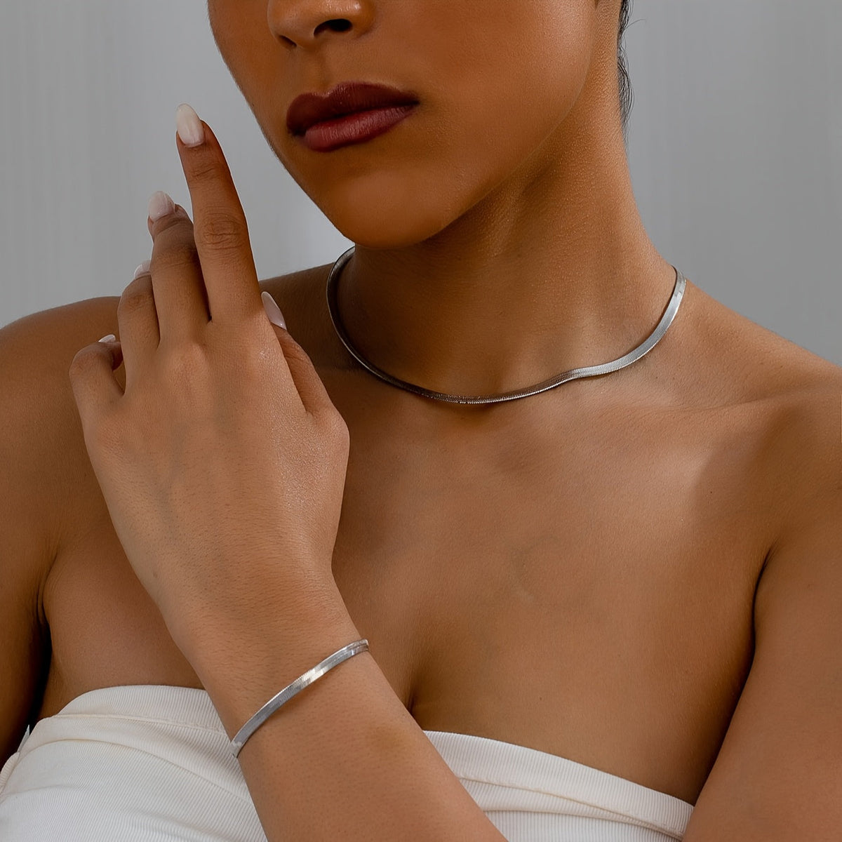 Séraphine™ | Set Collier Chaîne Serpent Vintage