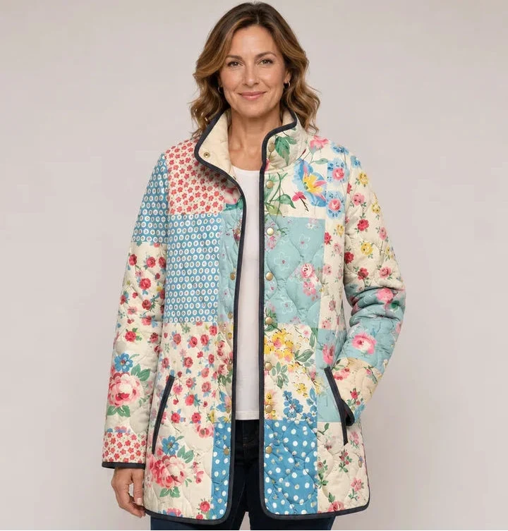 Gilda | Giacca Trapuntata Patchwork Multicolore - Nora Valtieri