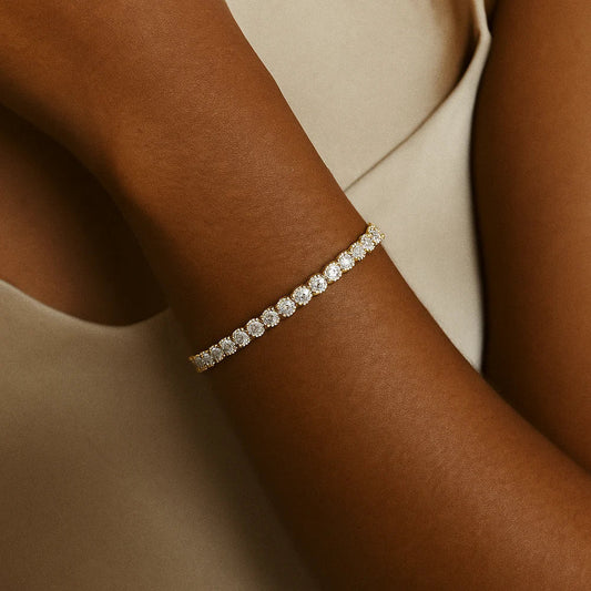 Federica | Bracciale Tennis Dorato