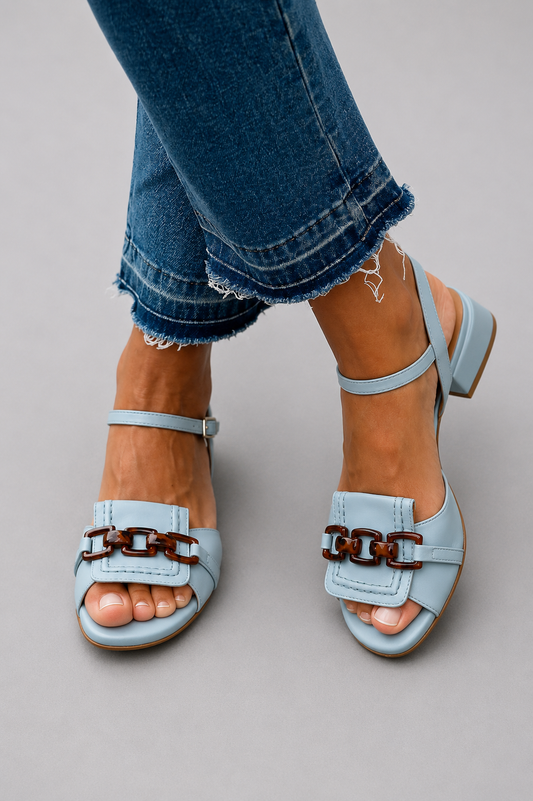 Rachele | Sandali con Tacco Largo e Fibbia