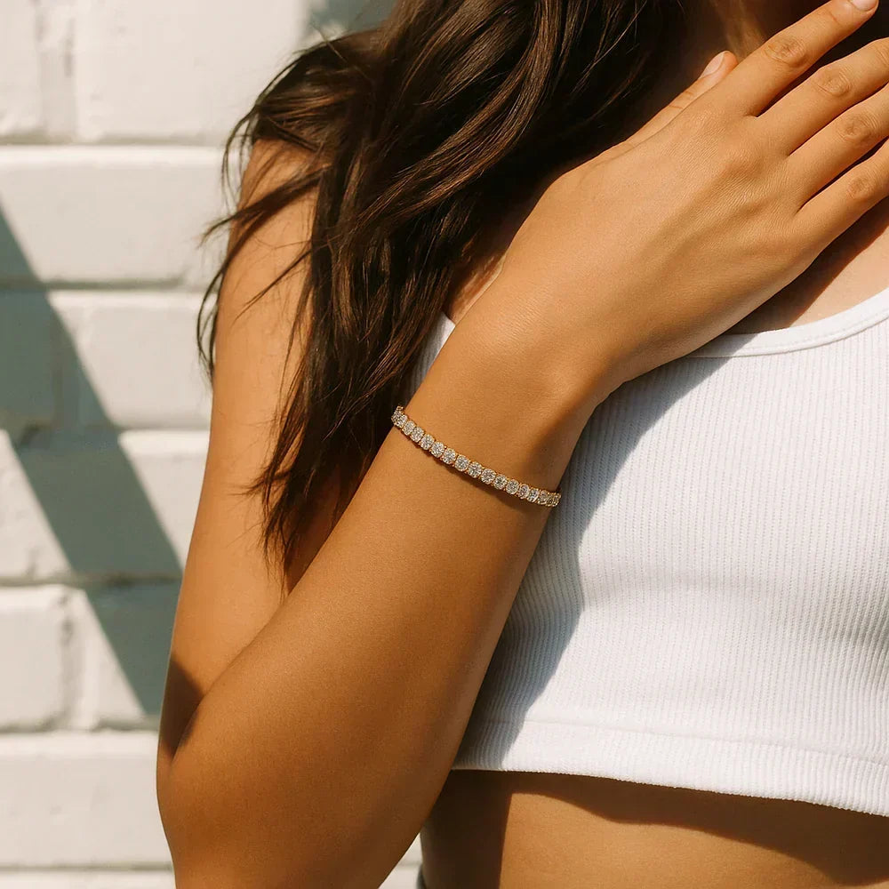 Federica | Bracciale Tennis Dorato