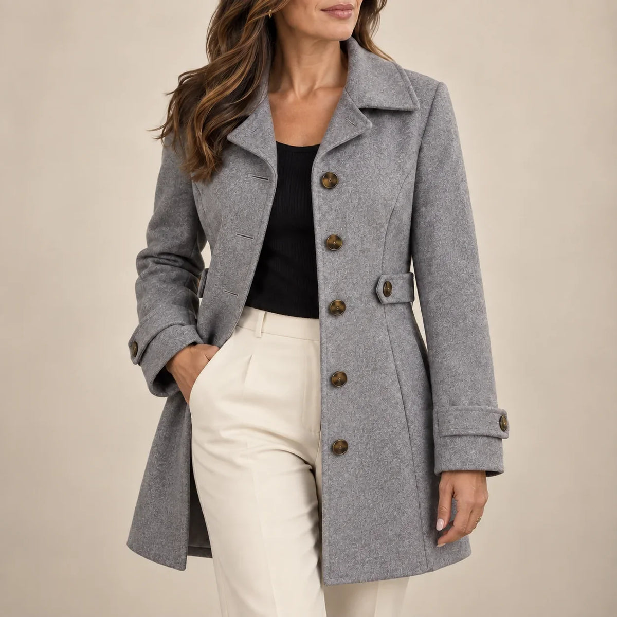 Assunta - Cappotto sartoriale avvitato Grigio