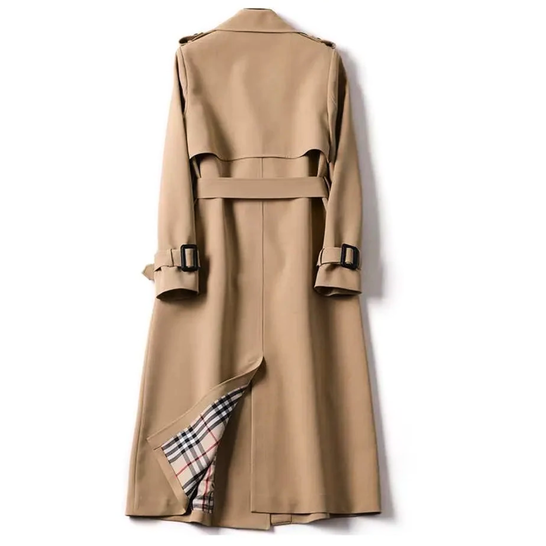 Petra - trench classico con cintura da donna, colore blu, vista 3
