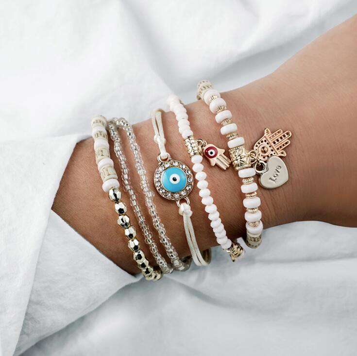 Beatrice | Set Bracciali Dorati Mano di Fatima