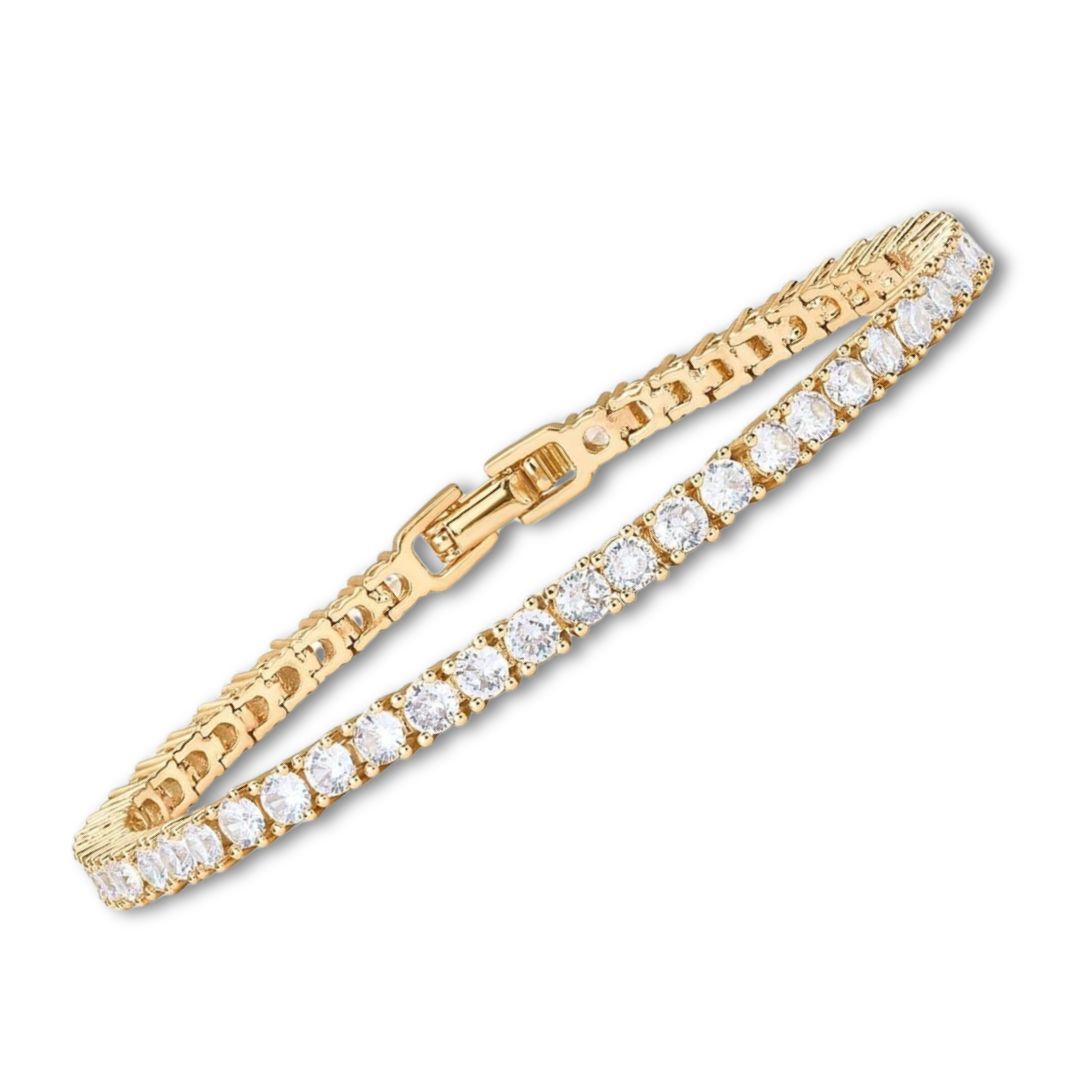 Federica | Bracciale Tennis Dorato