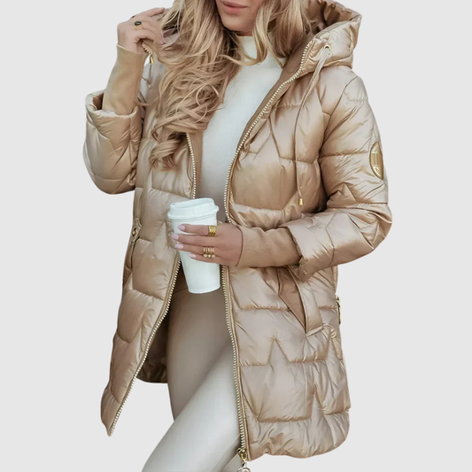Clotilde - piumino lungo con cappuccio da donna