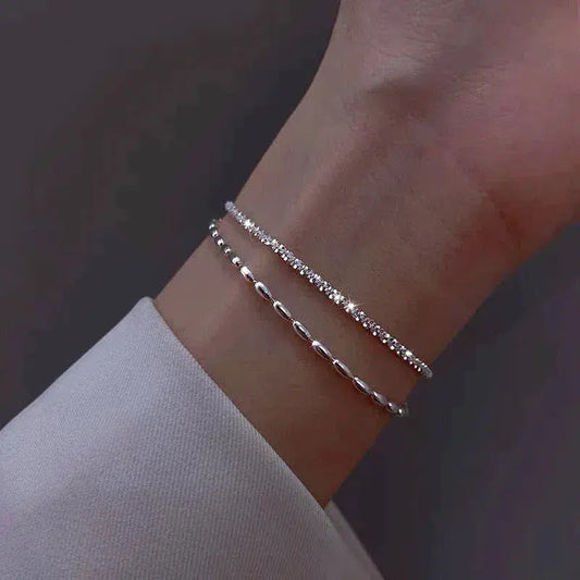 Bianca | Set Bracciali Argentati con Zirconi