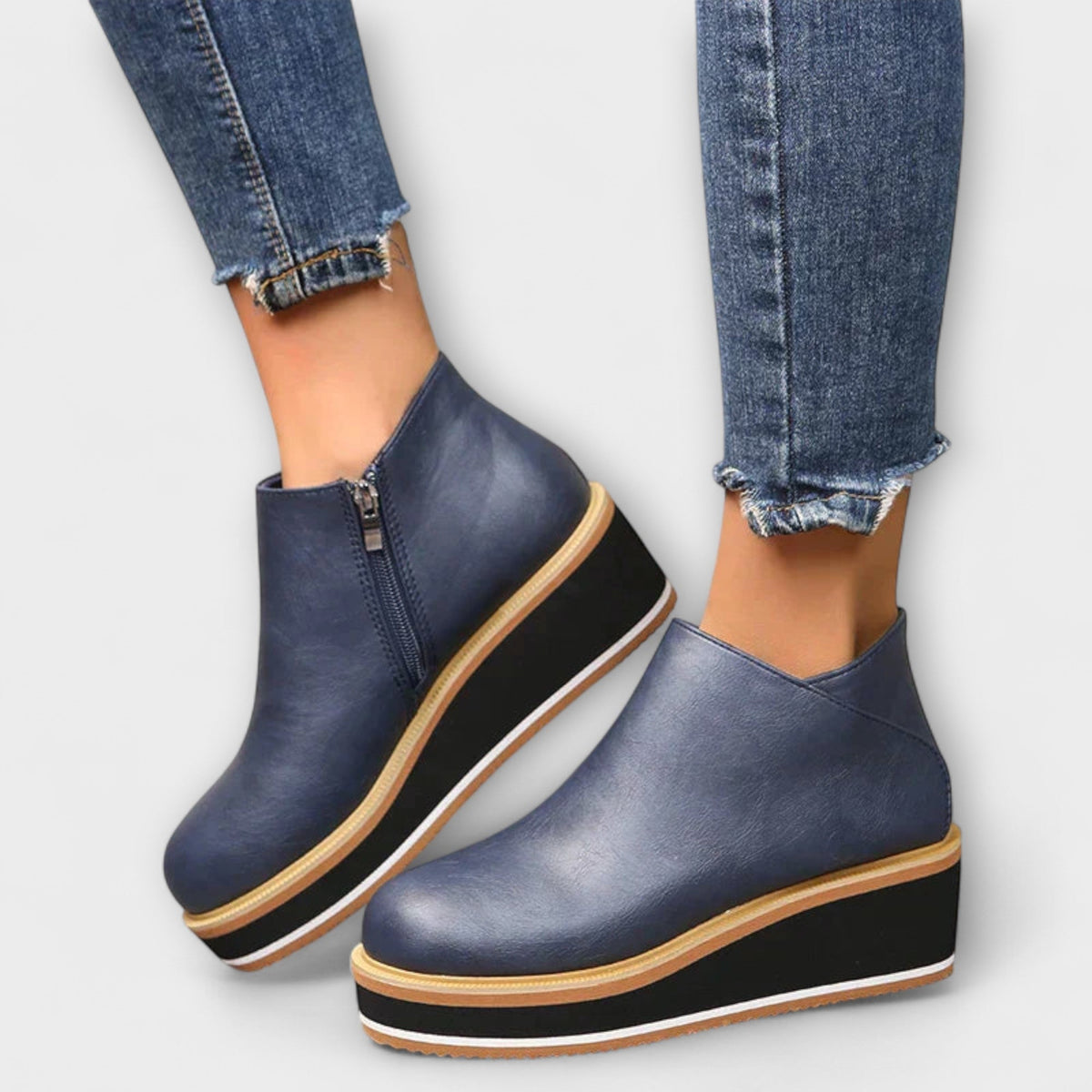 Dina - Stivaletti con Zeppa e Zip