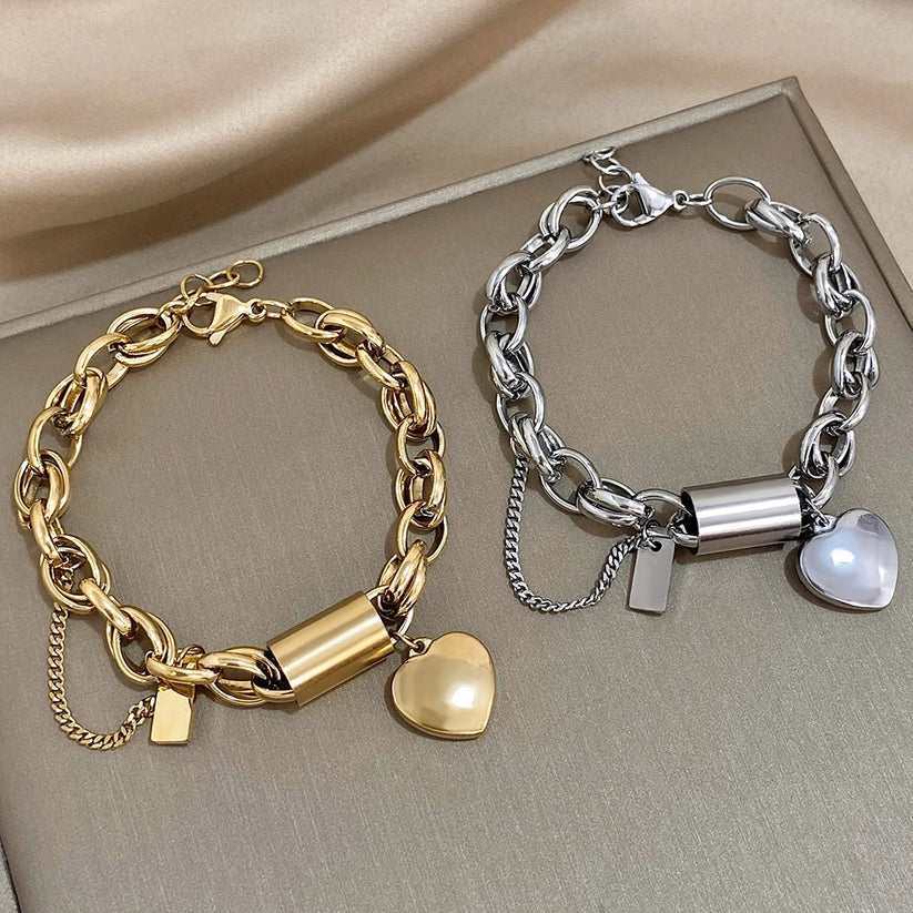 Sofia | Bracciale Catena Dorata con Cuore