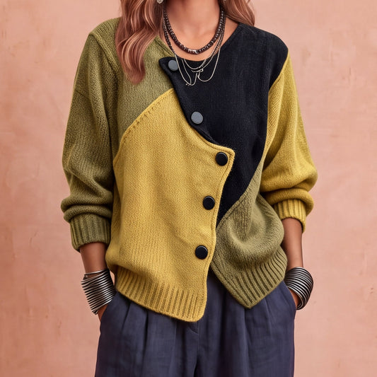 Asia - maglione a blocchi di colore da donna