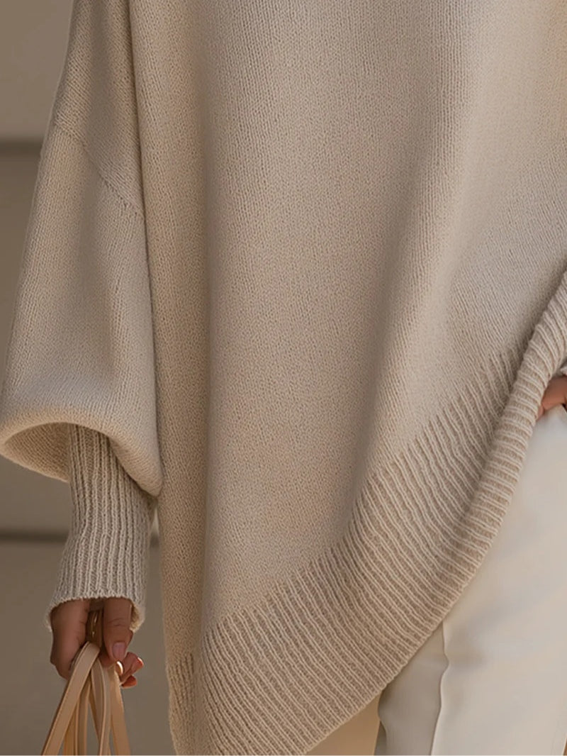 Gioconda - maglione oversize morbido da donna, colore beige, vista 5