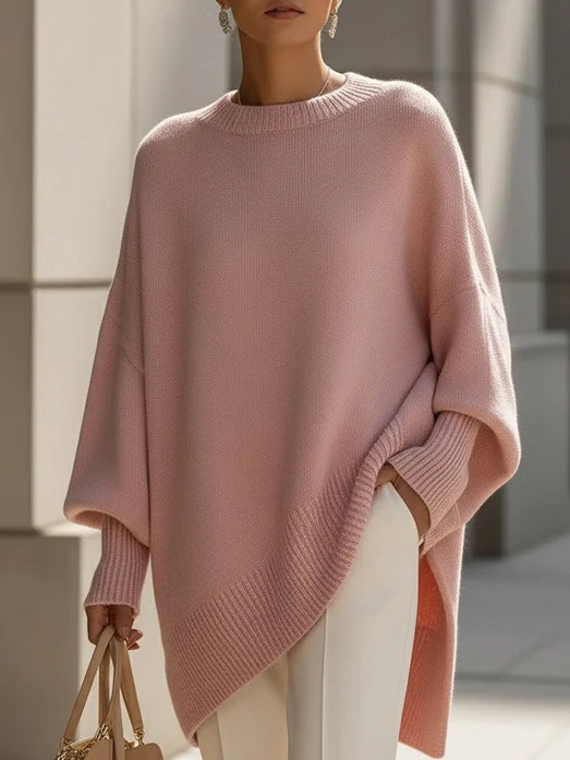 Gioconda - maglione oversize morbido da donna, colore rosa