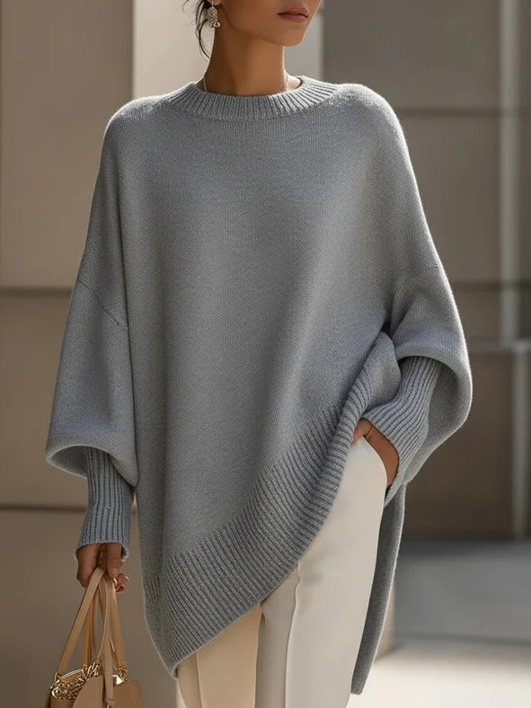 Gioconda - maglione oversize morbido da donna, colore grigio
