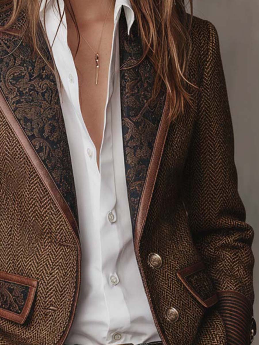 Adriana | Blazer Spigato con Inserti Decorati - Nora Valtieri
