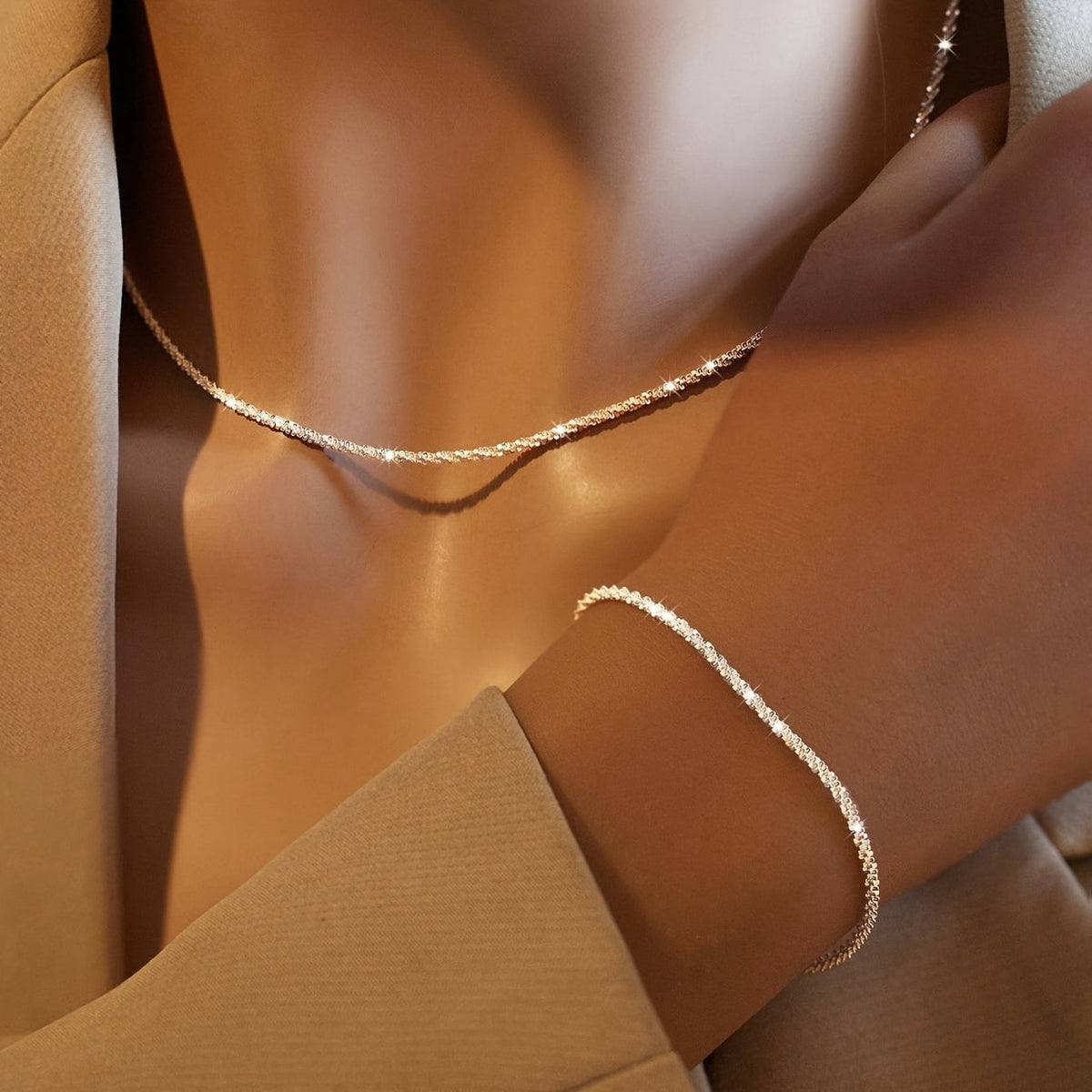 Martina | Set Collana e Bracciale Scintillanti