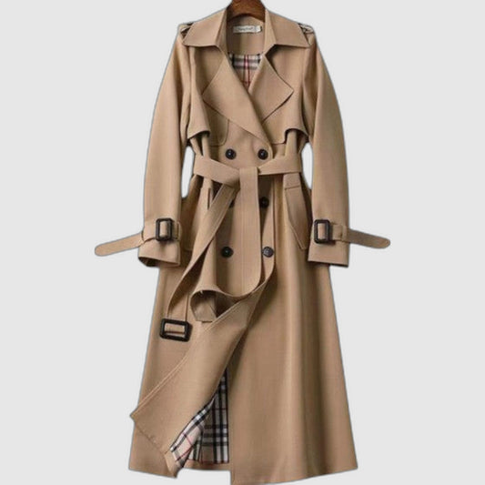 Petra - trench classico con cintura da donna, colore cachi, vista 2