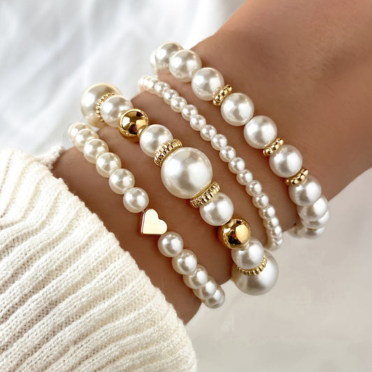Elisa | Set Bracciali Perle e Cuore