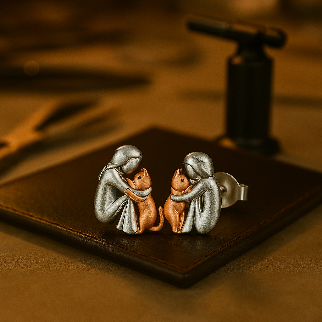 Aveline™ | Boucles d'Oreilles Icône Chat