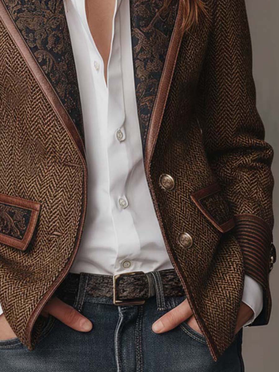 Adriana | Blazer Spigato con Inserti Decorati - Nora Valtieri