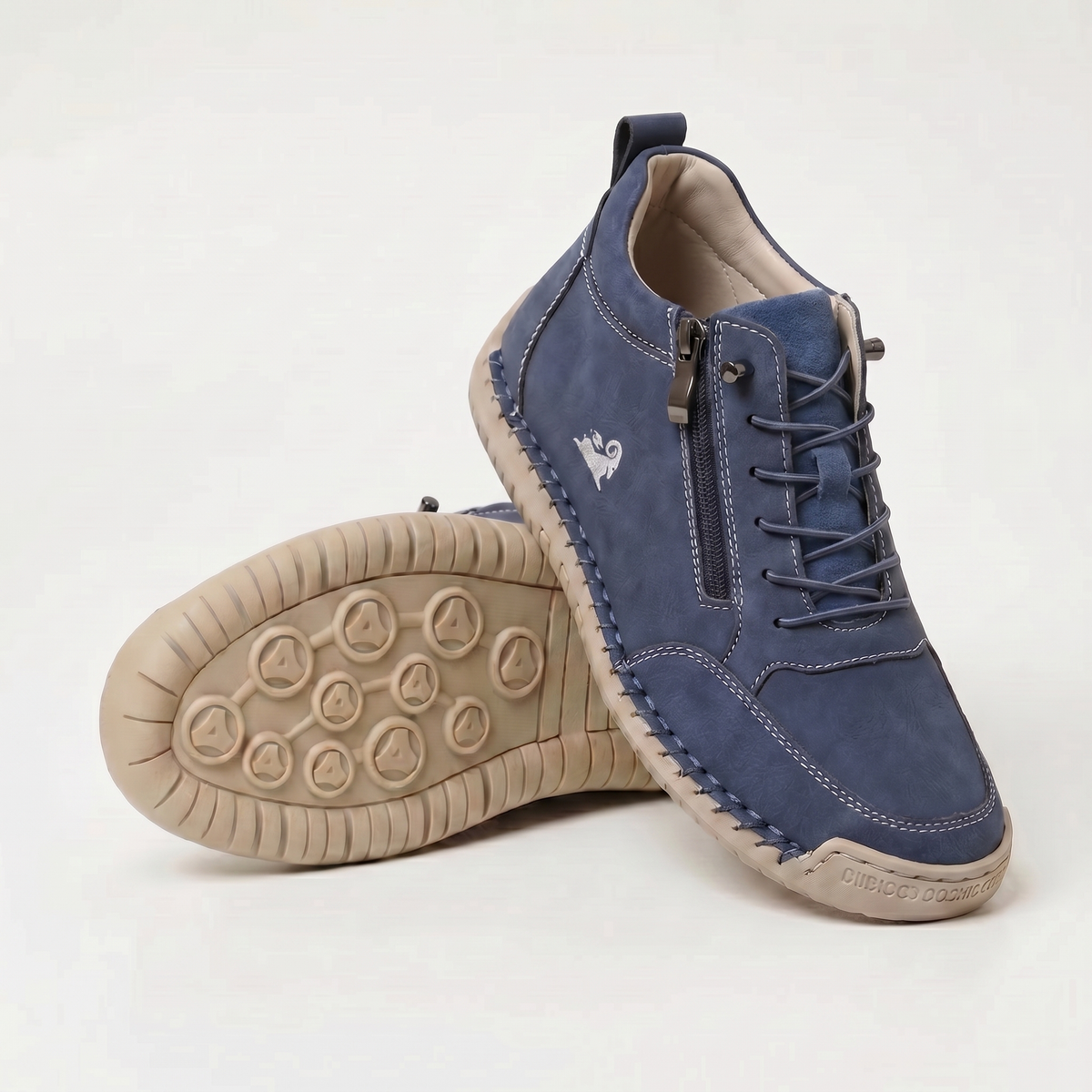 Mafalda - Sneakers comfort con zip Blu Navy