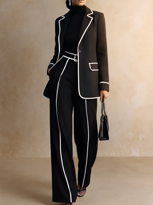 Claudia | Completo Blazer e Pantalone Nero