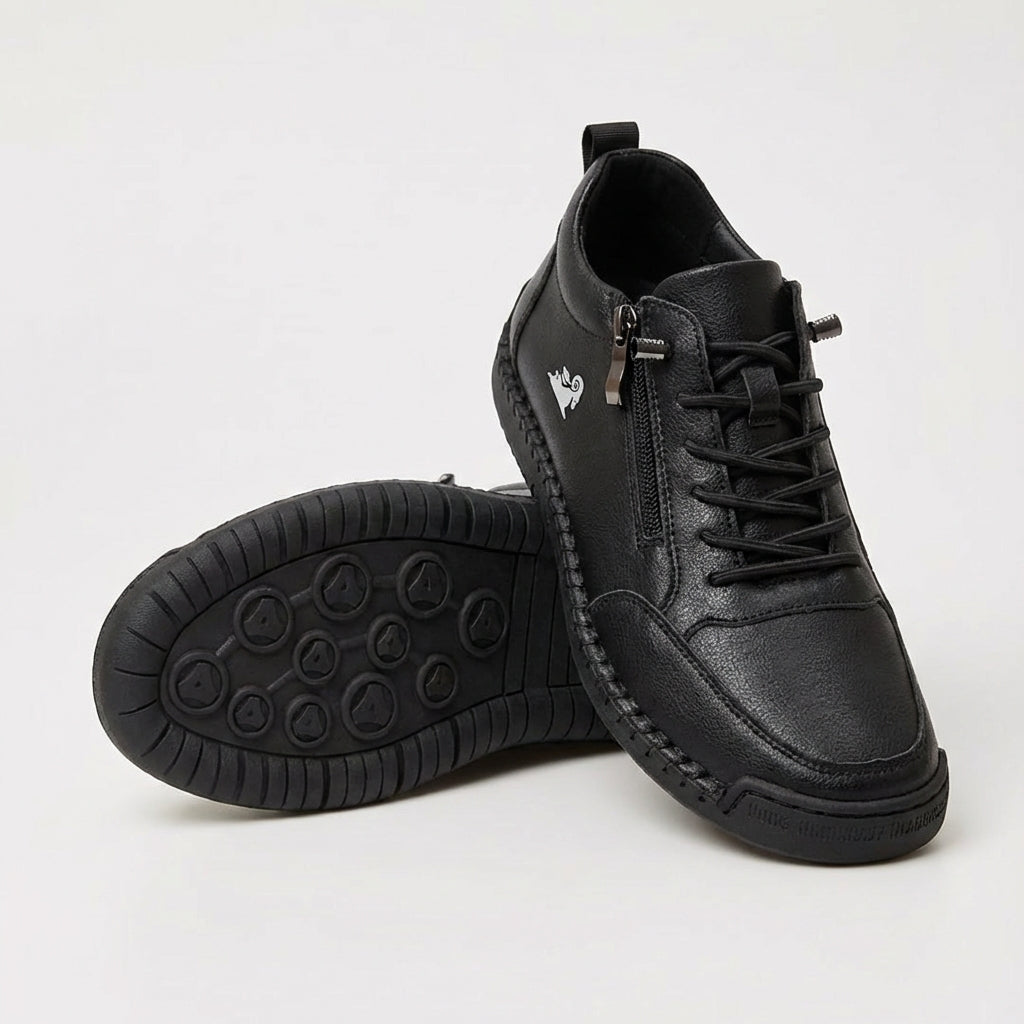 Mafalda - Sneakers comfort con zip Nero