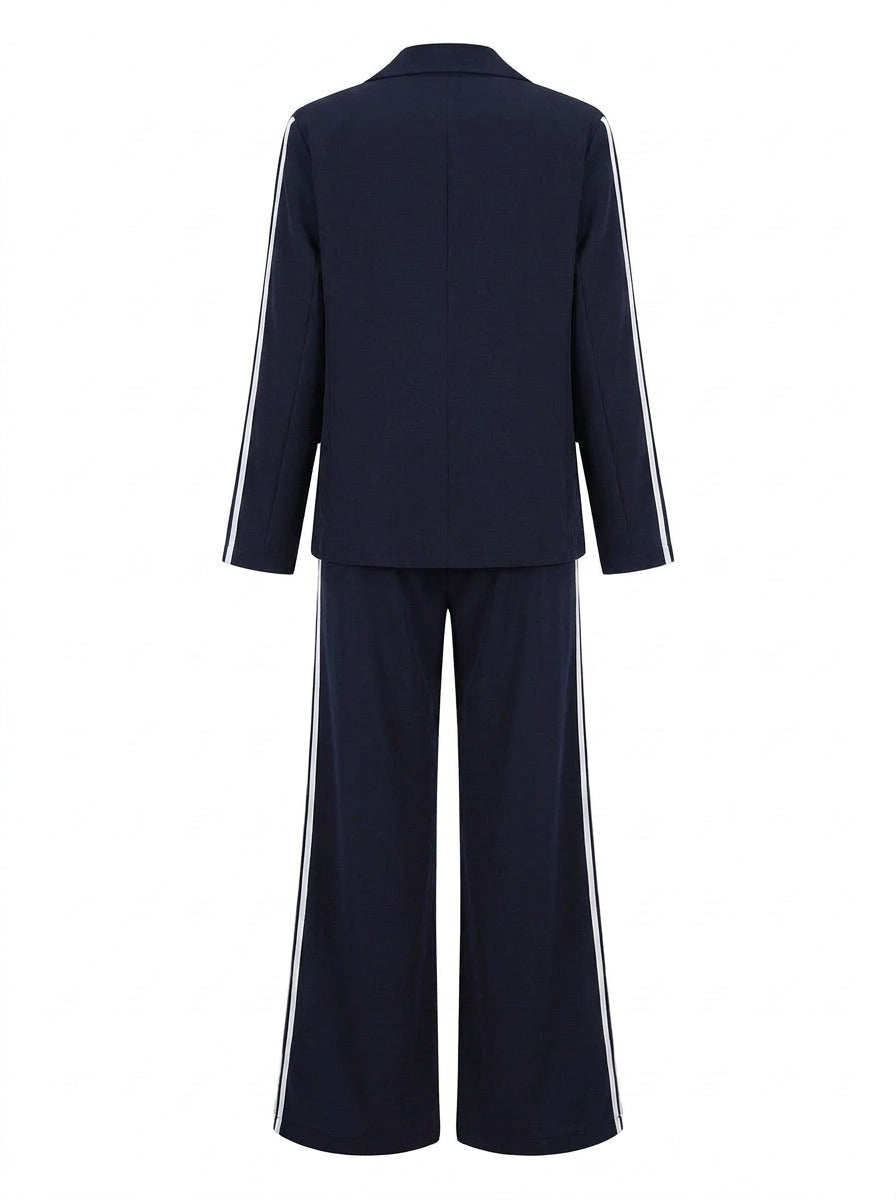 Graziella - Completo giacca e pantalone Blu Navy, retro