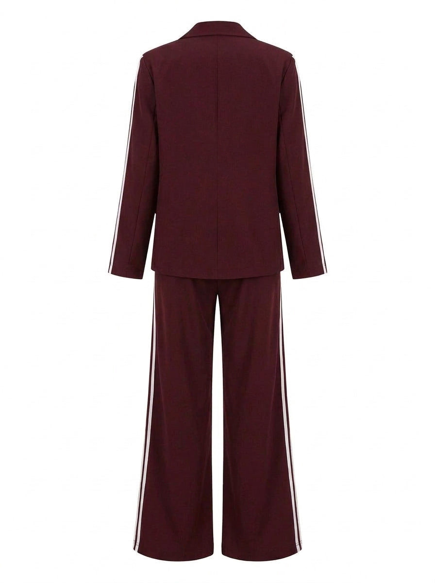 Graziella - Completo giacca e pantalone Bordeaux, retro