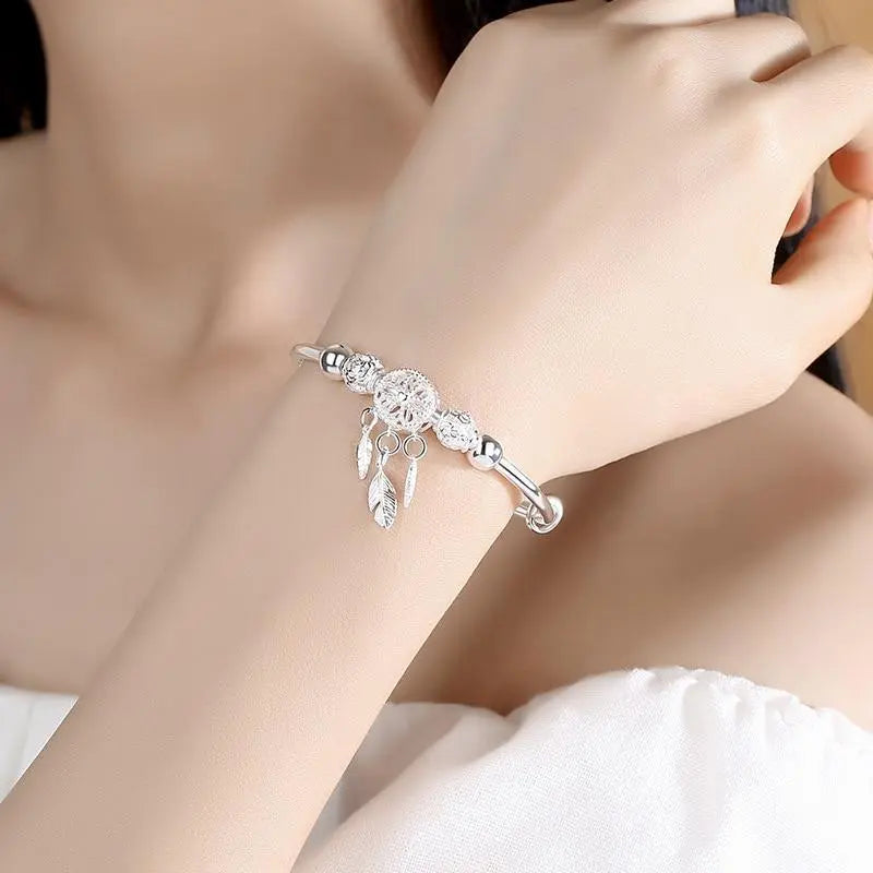 Aurora | Bracciale Acchiappasogni Argentato
